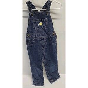 Carter's‎ Blue Denim Embroidered Bib Overalls - Size 18 months